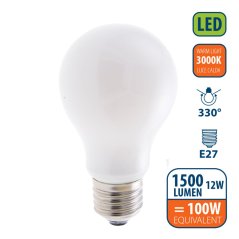 VELAMP OPÁLOVÁ VLÁKNOVÁ žiarovka 12W, E27, 3000K