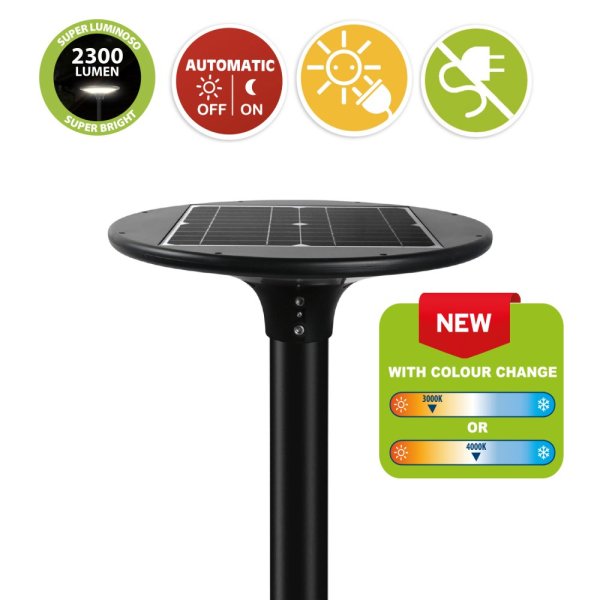 VELAMP Solárna lampa SL608 20W, 2300Lm