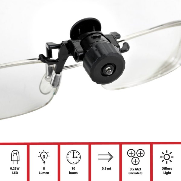 VELAMP Přídavné světlo na brýle IH526