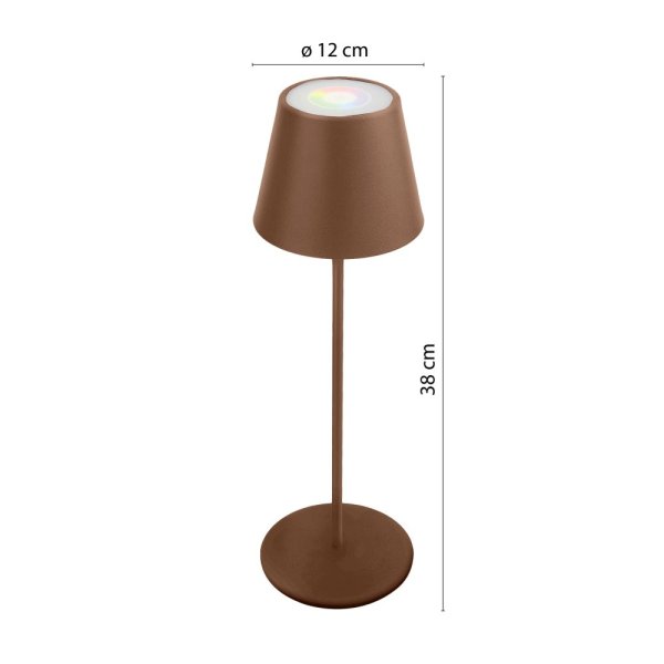 VELAMP Dobíjecí stolní RGB lampa TL1908-C s dotykovým spínačem
