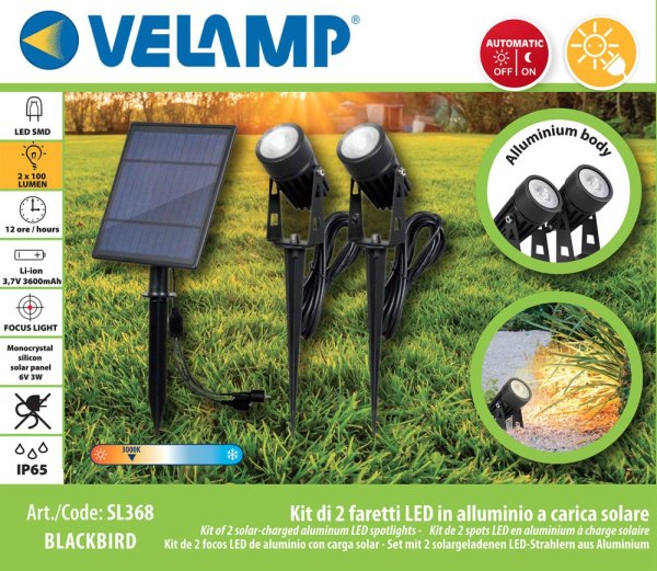 VELAMP LED solární bodové světlo SL368