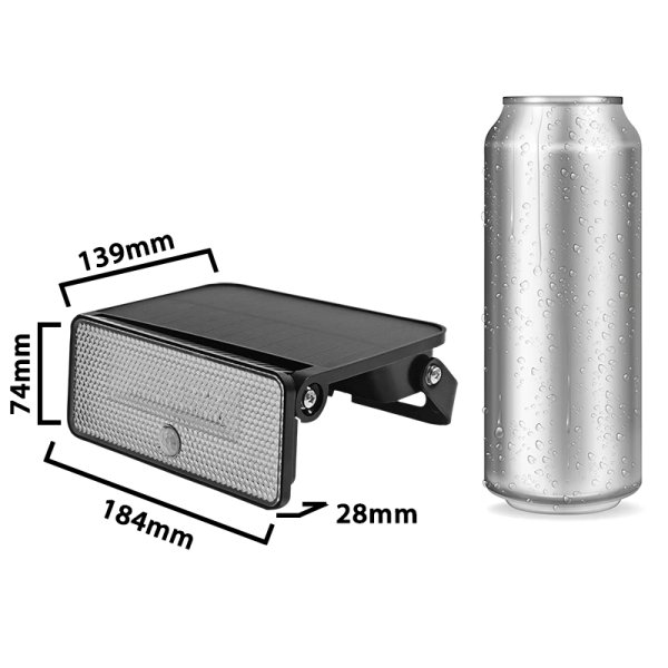 VELAMP SL363 reflektor se solárním napájením 1600 lm, s pohybovým senzorem