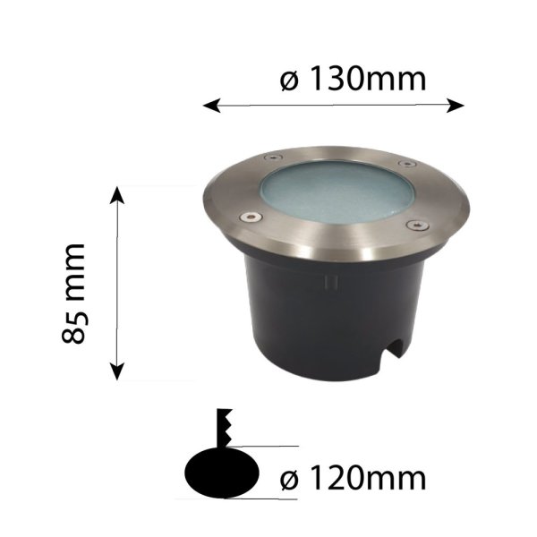 VELAMP Zápustné zahradní svítidlo IS727