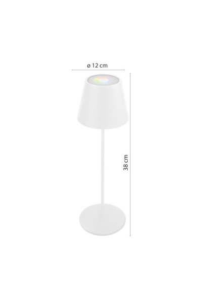 VELAMP Dobíjecí stolní RGB lampa TL1908-W s dotykovým spínačem