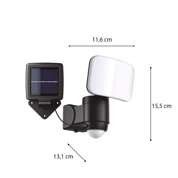 VELAMP Solárny LED reflektor SL355 s detektorom pohybu