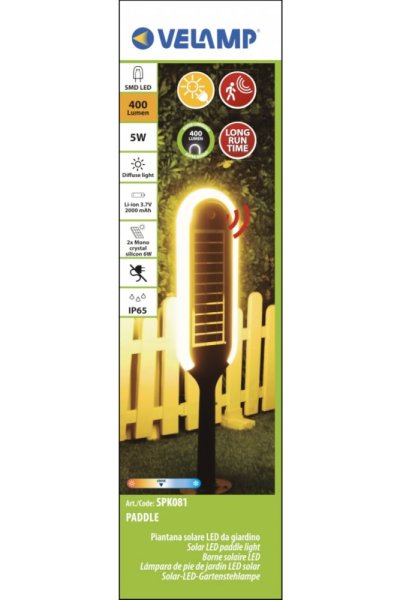 VELAMP Solární lampa SPK081 se senzorem