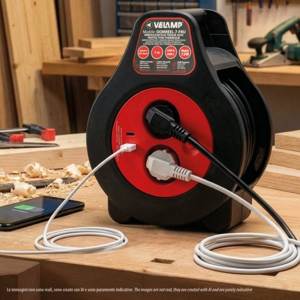 VELAMP DOMREEL-7-FRU  naviják se 7m kabelem