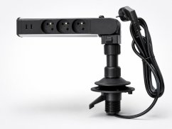 Otočná lišta IN 553008, 3 zásuvky + 2 USB
