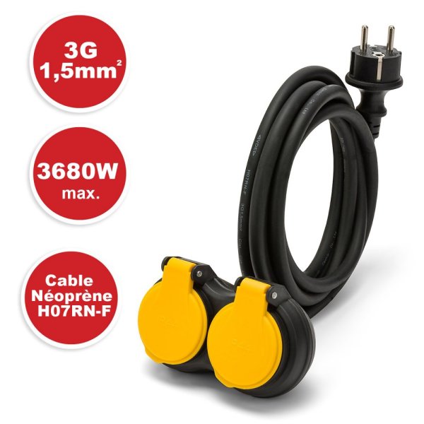 VELAMP PRO722-5F venkovní prodlužovací kabel 5m