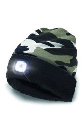 čiapka CAP23 s LED svetlom maskáčová, zateplená