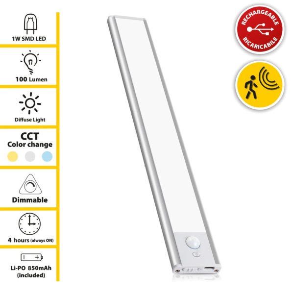 VELAMP Dobíjecí LED světlo LT020 se senzorem pohybu