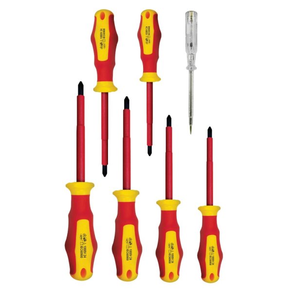 Sada 7 izolovaných skrutkovačov VELAMP CF170, VDE