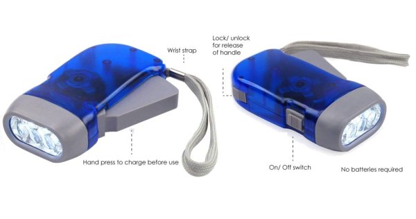 VELAMP IN322Y LED Dynamo baterka žltá