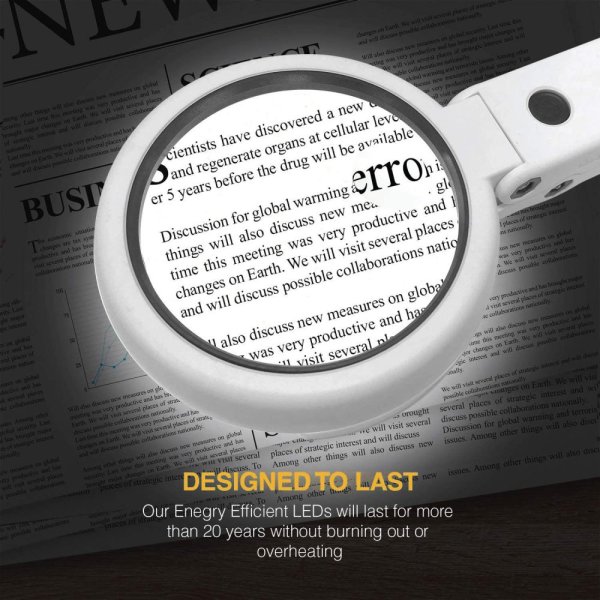 VELAMP LE037 prenosná lampa s osvetlením a lupou