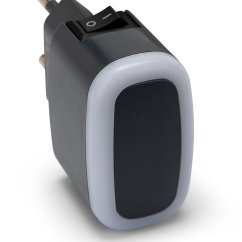 VELAMP IL30 LED noční osvětlení s vypínačem černé