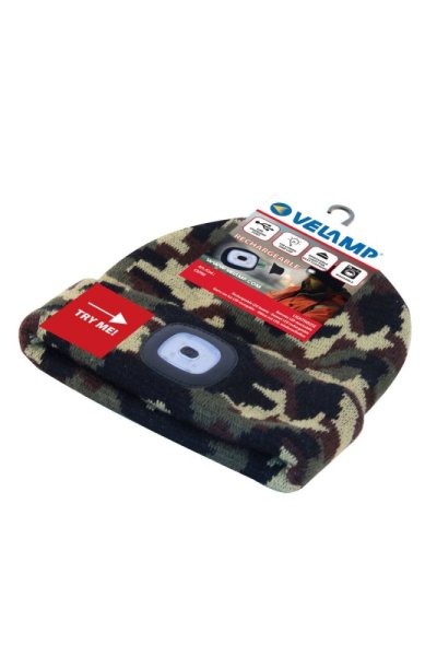 čepice CAP06 s LED světlem maskovací