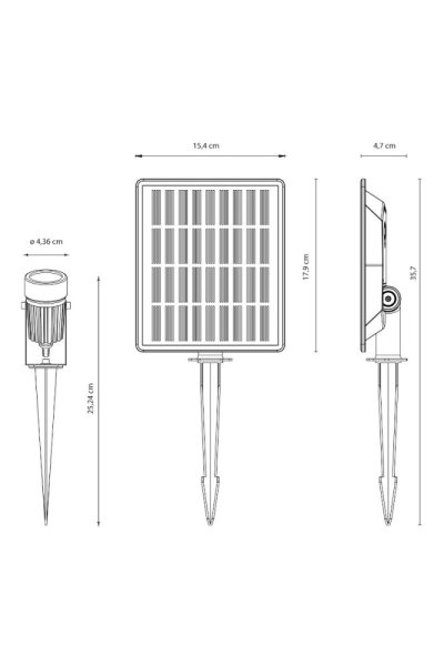 VELAMP LED solární bodové světlo SL368