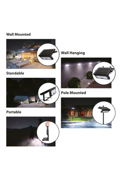 VELAMP LED reflektor SL362 so solárnym nabíjaním, detektor pohybu
