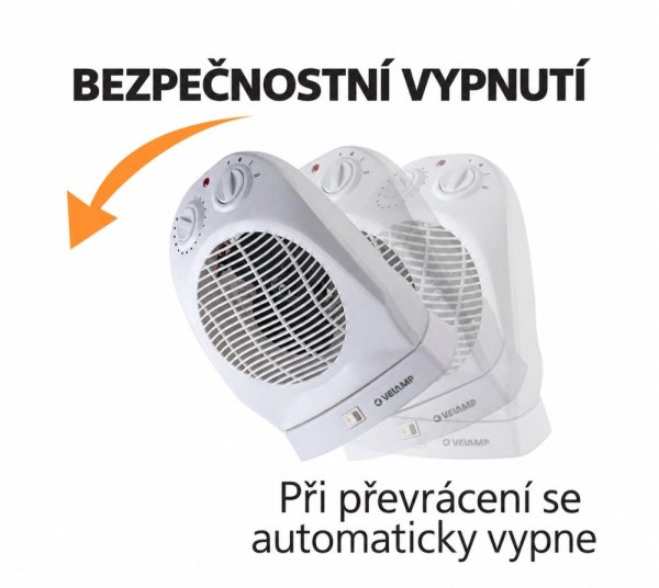 VELAMP Teplovzdušný ventilátor s oscilací PR012-2