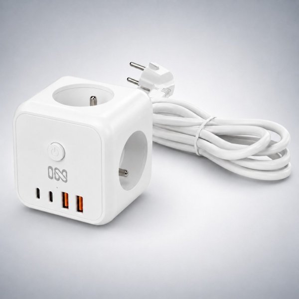 IN Predlžovací kábel CUBE s USB nabíjaním (553062)