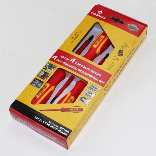 Sada 4 izolovaných skrutkovačov VELAMP CF144, VDE