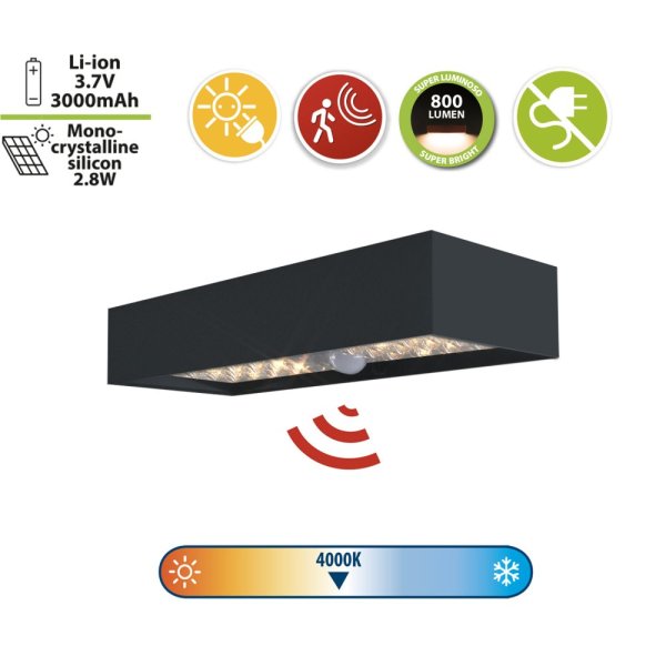 VELAMP LED solární světlo SL247 se senzorem