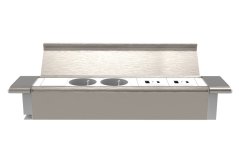 Vestavná zásuvková lišta IN 553048 se 2 zásuvkami a 2xUSB A+C