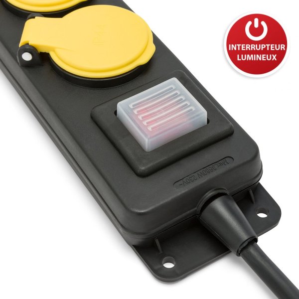 VELAMP ST303FR Vonkajšia viacnásobná zásuvka IP44