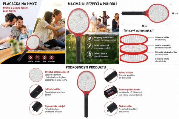 VELAMP Elektrická plácačka REPEL02