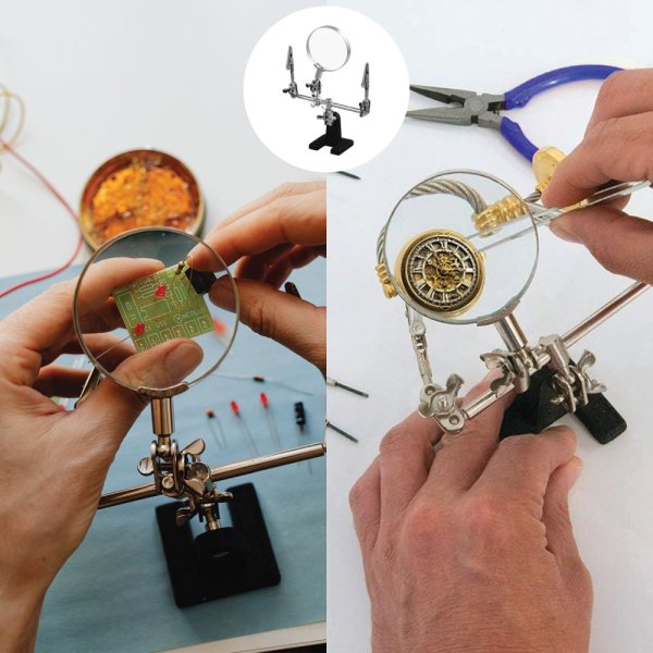 VELAMP LE036 Lupa se stojánkem a nastavitelnými klipy