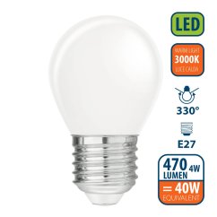 VELAMP OPÁLOVÁ VLÁKNOVÁ žiarovka 4W, E27, 3000K