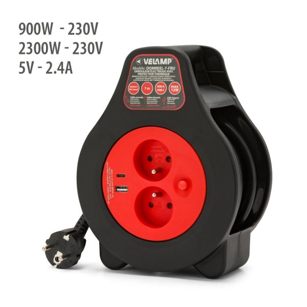 VELAMP DOMREEL-7-FRU  naviják se 7m kabelem