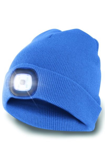 čepice CAP14 s LED světlem nebesky modrá