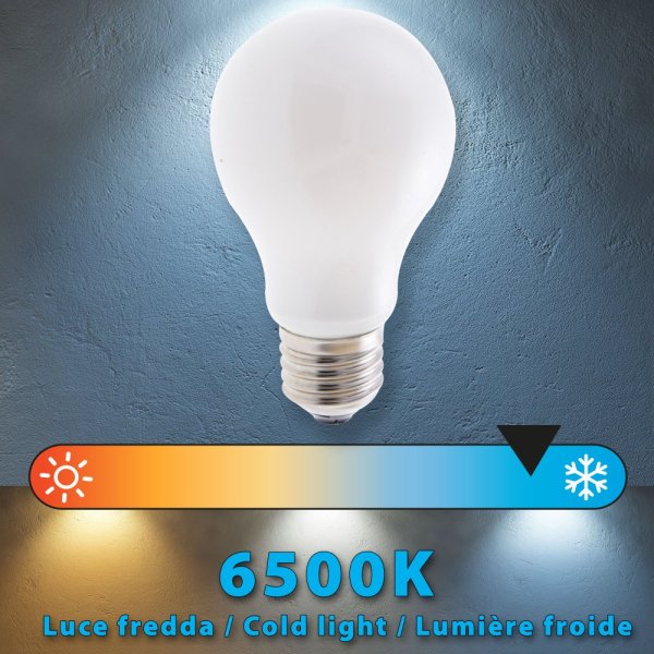 VELAMP OPAL FILAMENT žiarovka 8W, E27, 6500K