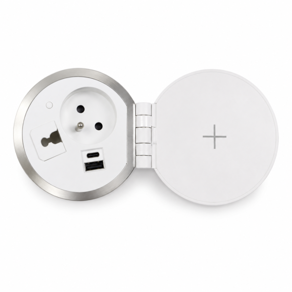 Zabudovaná lišta IN 553045, Qi nabíjanie, USB A + C