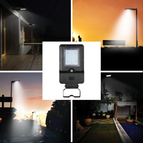 VELAMP LED reflektor SL373 se solárním nabíjením, detektor pohybu