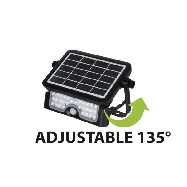 VELAMP LED reflektor SL360 so solárnym nabíjaním, detektor pohybu