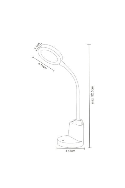 VELAMP Stolná lampa 7W TL1602B s dotykovým spínačom