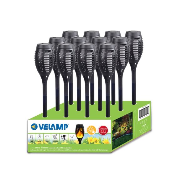 VELAMP Solární lampa SPK12 s efektem plamene