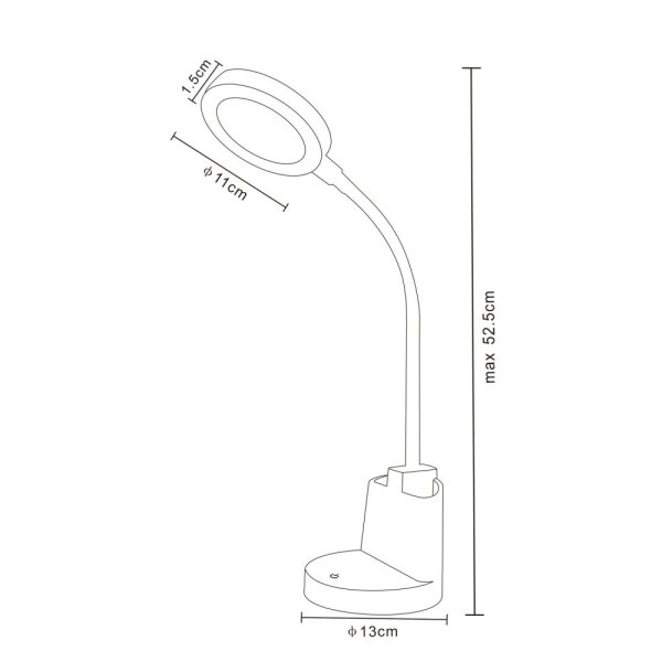 VELAMP Stolná lampa 7W TL1602N s dotykovým spínačom