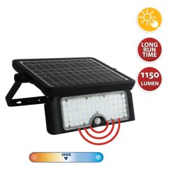 VELAMP LED reflektor SL362 se solárním nabíjením, detektor pohybu