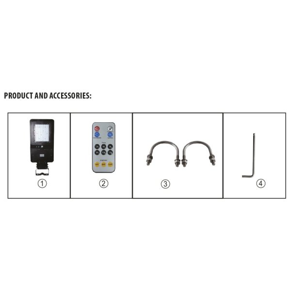 VELAMP LED reflektor SL375 so solárnym nabíjaním, detektor pohybu