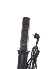 Automatická výsuvná lišta N 553044, 3 zásuvky, USB A + C