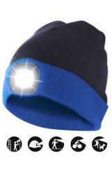 čiapka CAP16 s LED svetlom modro-čierna