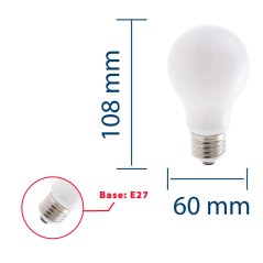 VELAMP OPAL FILAMENT žárovka 12W, E27, 6500K