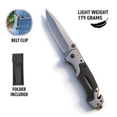 VELAMP IG359, Kapesní nůž, čepel 10 cm, zavírací, šedý