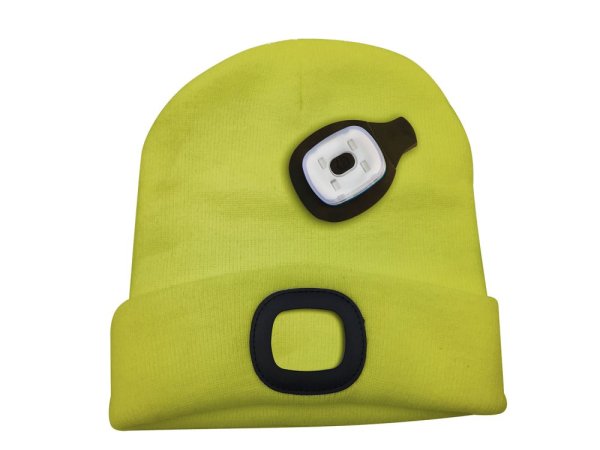 VELAMP čepice CAP07L s LED světlem limetkově žlutá, s odrazkou