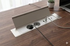 Vstavaná zásuvková lišta IN 553048 s 2 zásuvkami a 2xUSB A+C