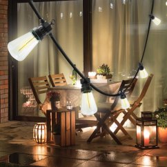 VELAMP Venkovní světelný řetěz PS068N s 20 retro žárovkami