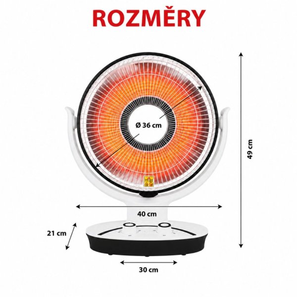 VELAMP Karbonové parabolické topidlo PR142
